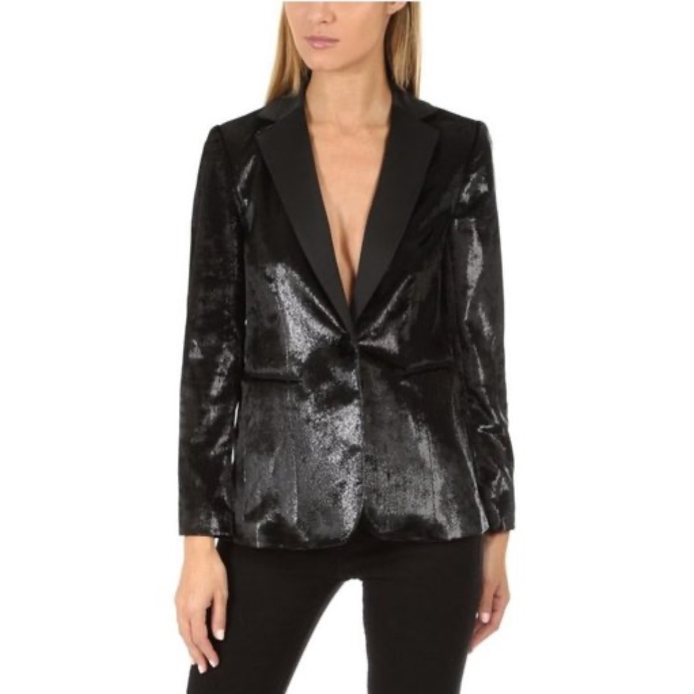 Frame Denim metallic satin blazer/new condition blazer/ j…